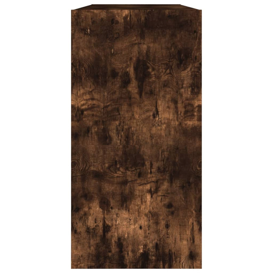 Boekenkast/Dressoir 50X25X80 Cm Bewerkt Hout Kleur Gerookt eiken