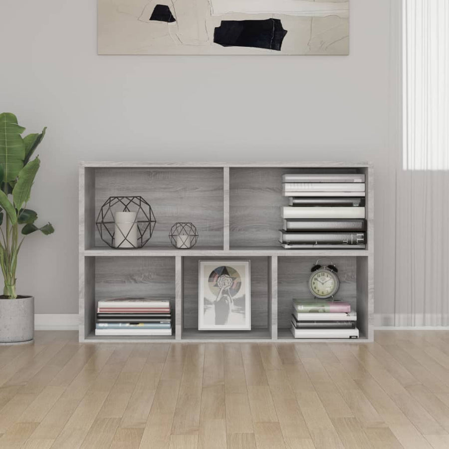 Boekenkast/Dressoir 50X25X80 Cm Bewerkt Hout Sonoma Grijs Grijs sonoma