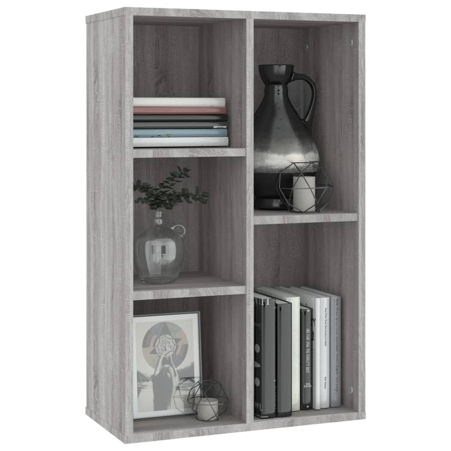 Boekenkast/Dressoir 50X25X80 Cm Bewerkt Hout Sonoma Grijs Grijs sonoma