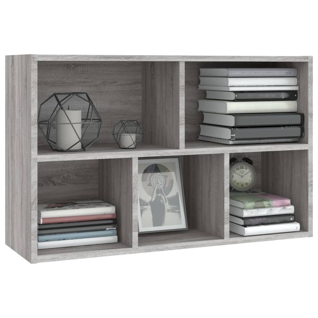 Boekenkast/Dressoir 50X25X80 Cm Bewerkt Hout Sonoma Grijs Grijs sonoma