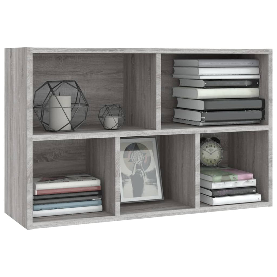 Boekenkast/Dressoir 50X25X80 Cm Bewerkt Hout Sonoma Grijs Grijs sonoma
