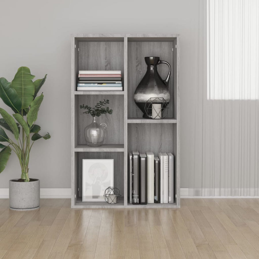 Boekenkast/Dressoir 50X25X80 Cm Bewerkt Hout Sonoma Grijs Grijs sonoma