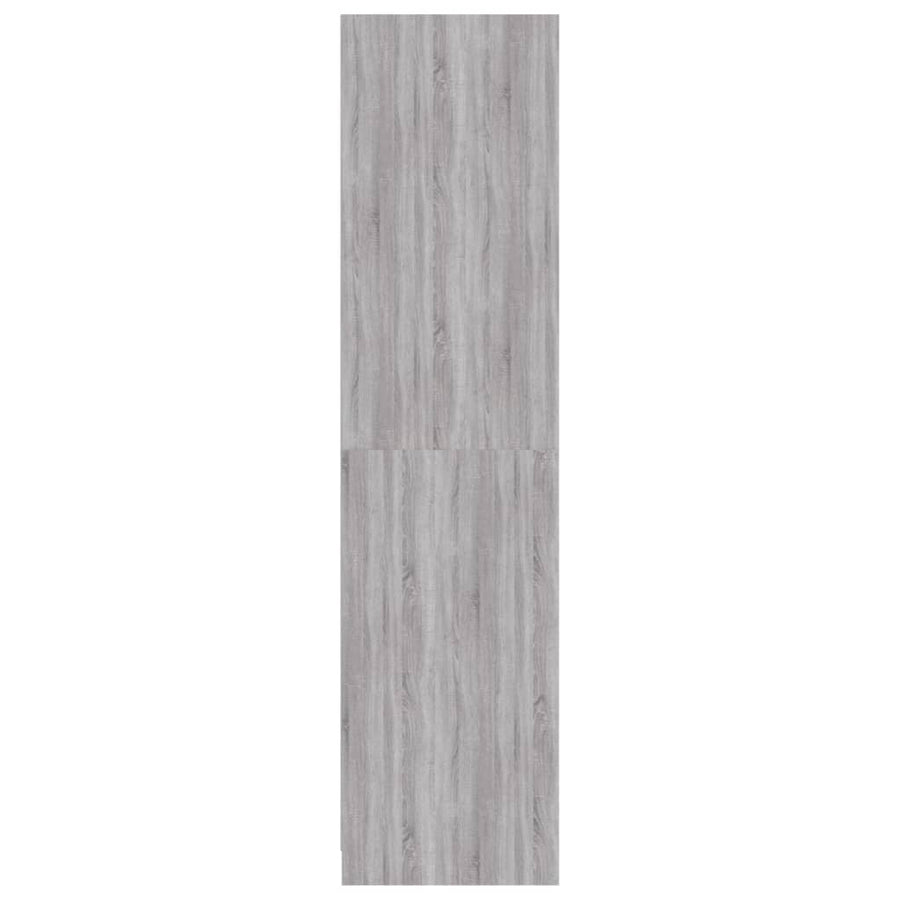 Kledingkast Bewerkt Hout Eikenkleur Grijs Sonoma 3 schappen 100 x 50 x 200 cm