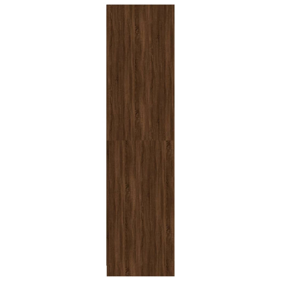 Kledingkast Bewerkt Hout Bruin Eikenkleur Bruineiken 3 schappen 100 x 50 x 200 cm