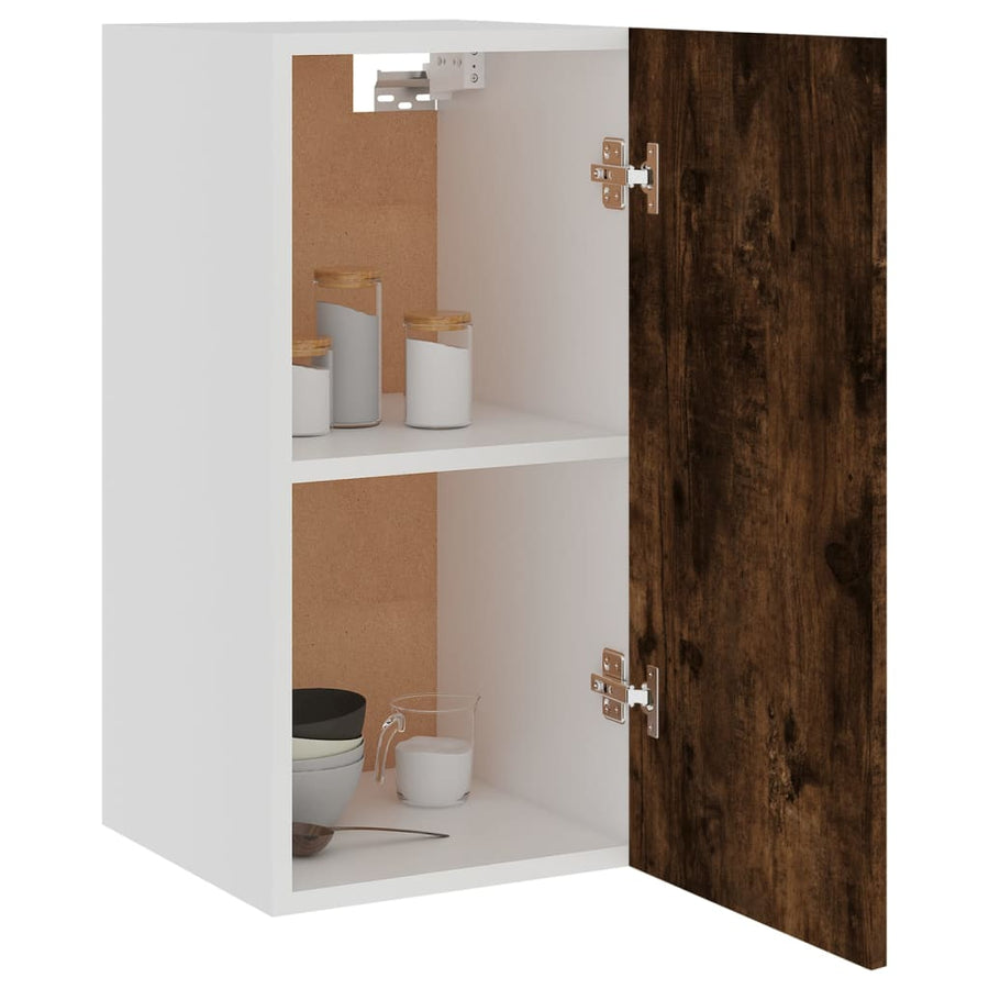 Hangkast 29,5x31x60 cm bewerkt hout gerookt eikenkleurig Gerookt eiken