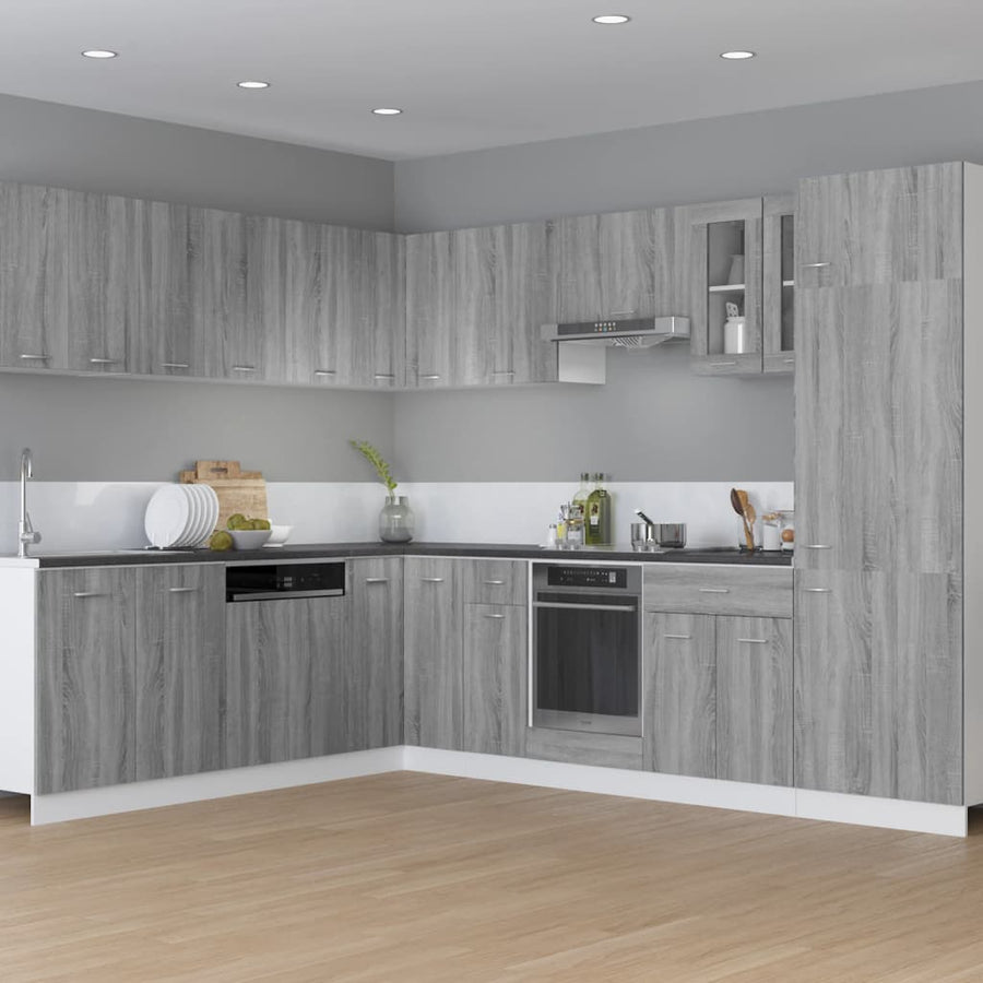 Hangkast 29,5x31x60 cm bewerkt hout grijs sonoma eikenkleurig Grijs sonoma