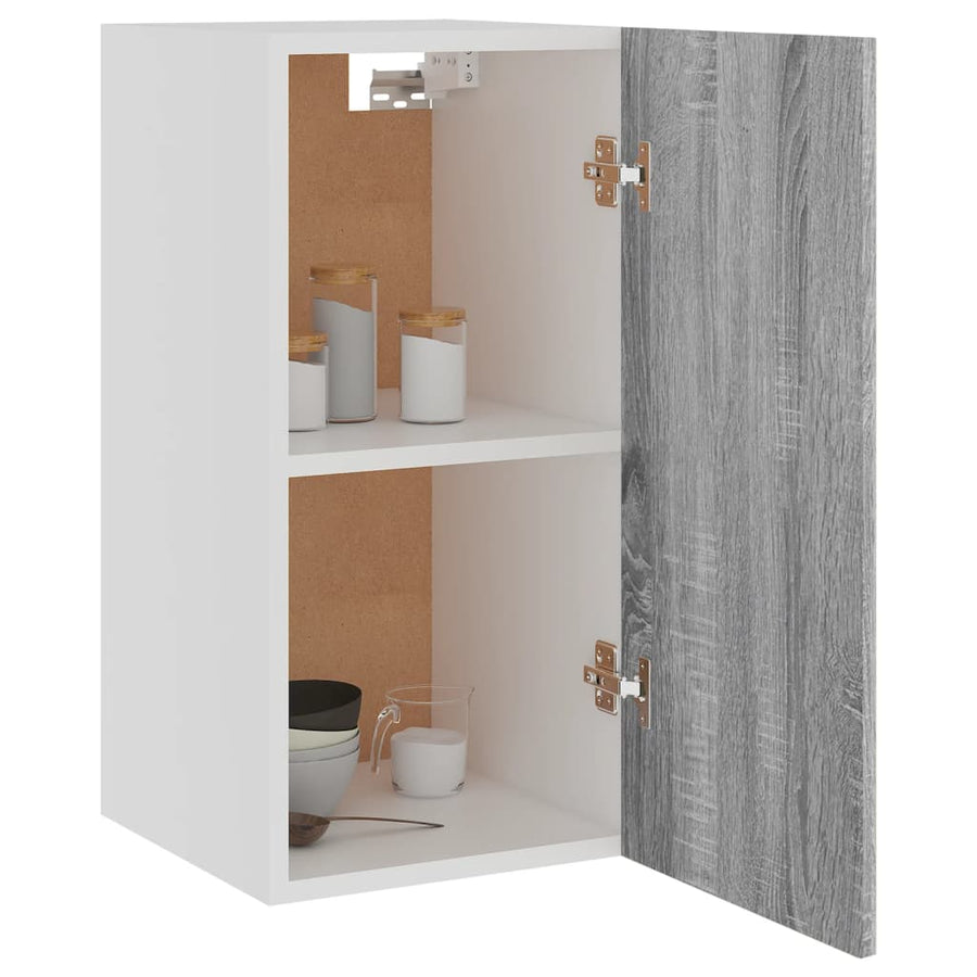 Hangkast 29,5x31x60 cm bewerkt hout grijs sonoma eikenkleurig Grijs sonoma