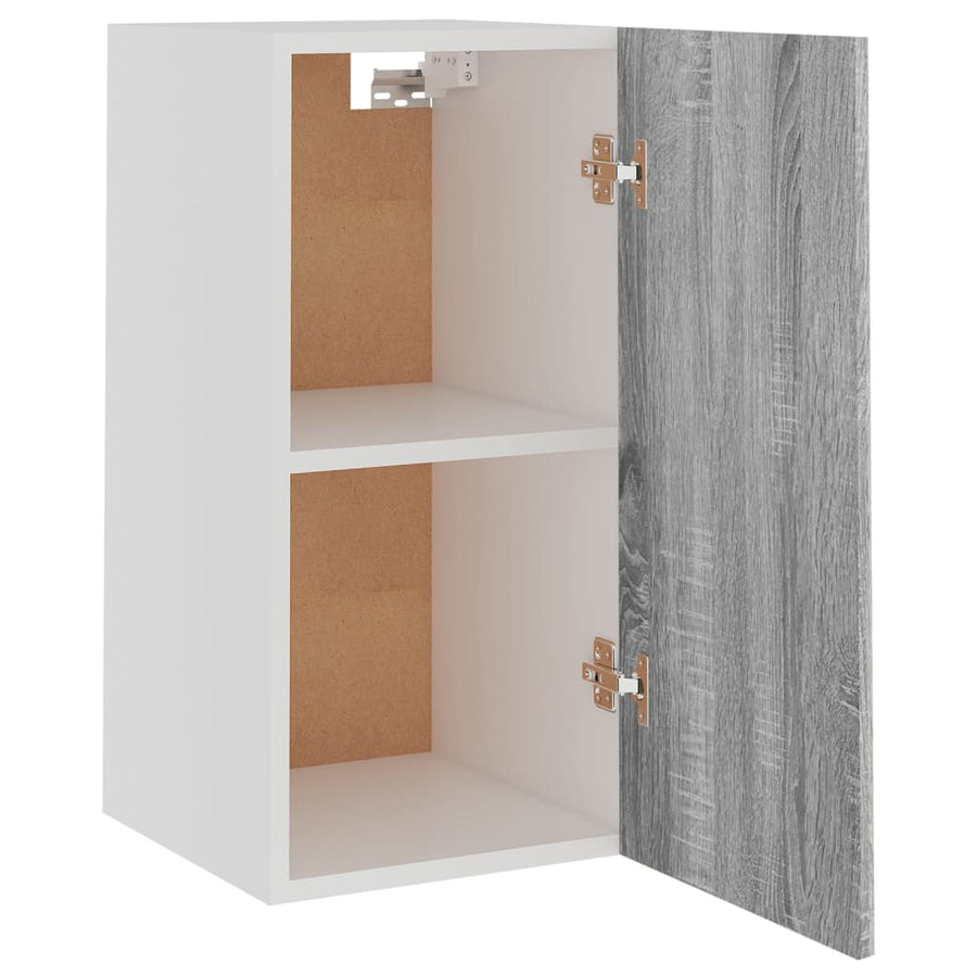 Hangkast 29,5x31x60 cm bewerkt hout grijs sonoma eikenkleurig Grijs sonoma