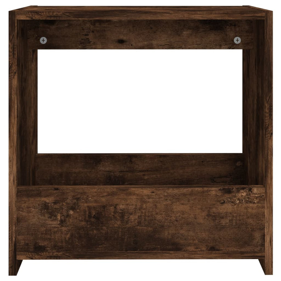 Bijzettafel 50X26X50 Cm Bewerkt Hout Kleurig Gerookt eiken