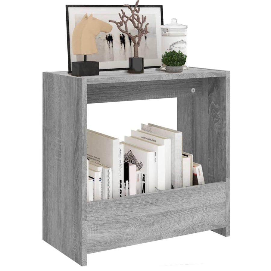 Bijzettafel 50X26X50 Cm Bewerkt Hout Eikenkleurig Grijs sonoma