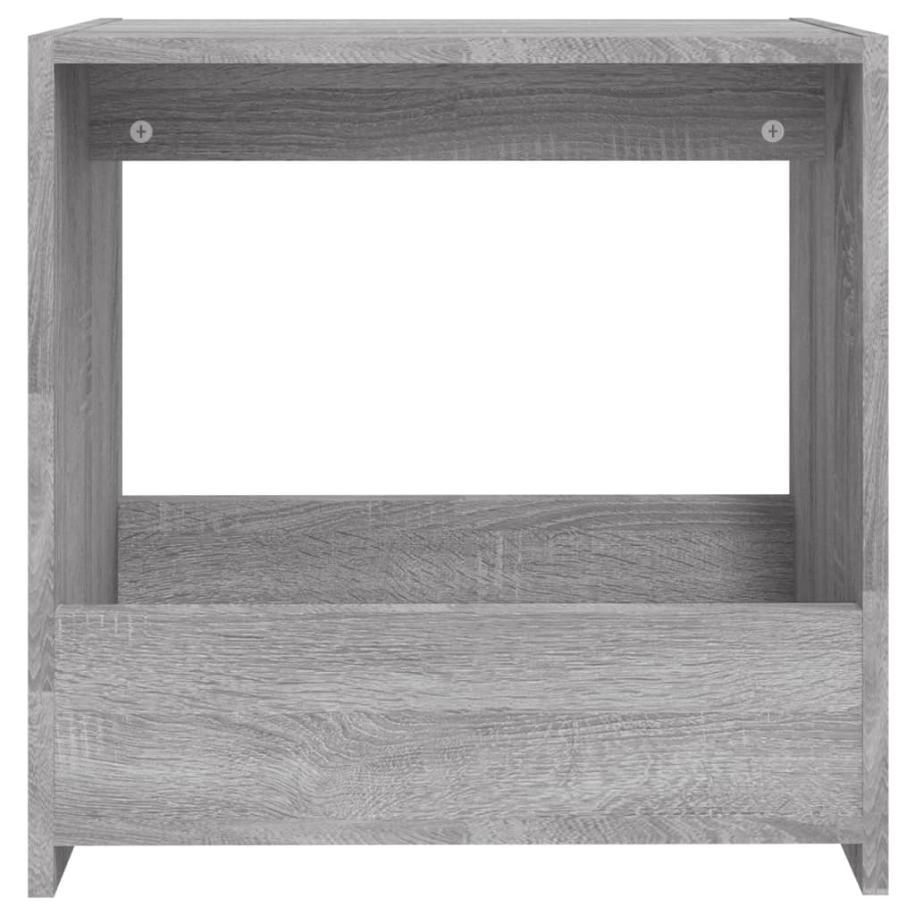 Bijzettafel 50X26X50 Cm Bewerkt Hout Eikenkleurig Grijs sonoma