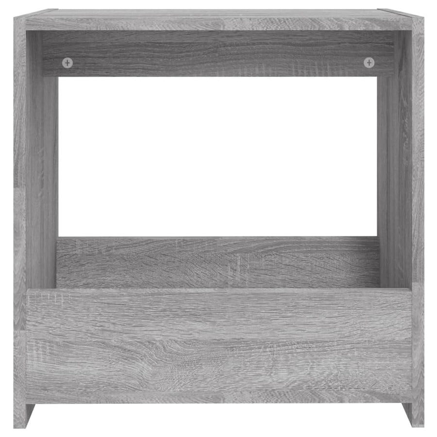 Bijzettafel 50X26X50 Cm Bewerkt Hout Eikenkleurig Grijs sonoma
