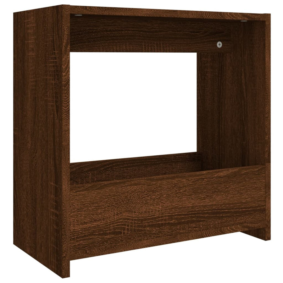 Bijzettafel 50X26X50 Cm Bewerkt Hout Bruin Eikenkleur Bruineiken
