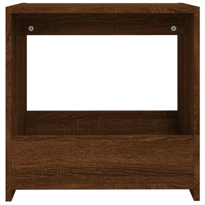 Bijzettafel 50X26X50 Cm Bewerkt Hout Bruin Eikenkleur Bruineiken