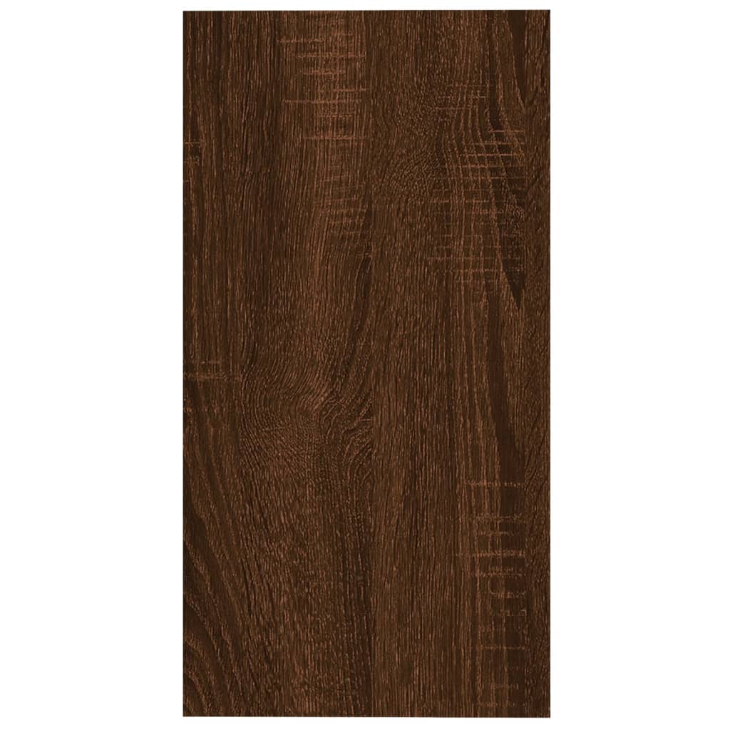 Bijzettafel 50X26X50 Cm Bewerkt Hout Bruin Eikenkleur Bruineiken