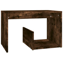 Bijzettafel 59X36X38 Cm Bewerkt Hout Kleurig Gerookt eiken