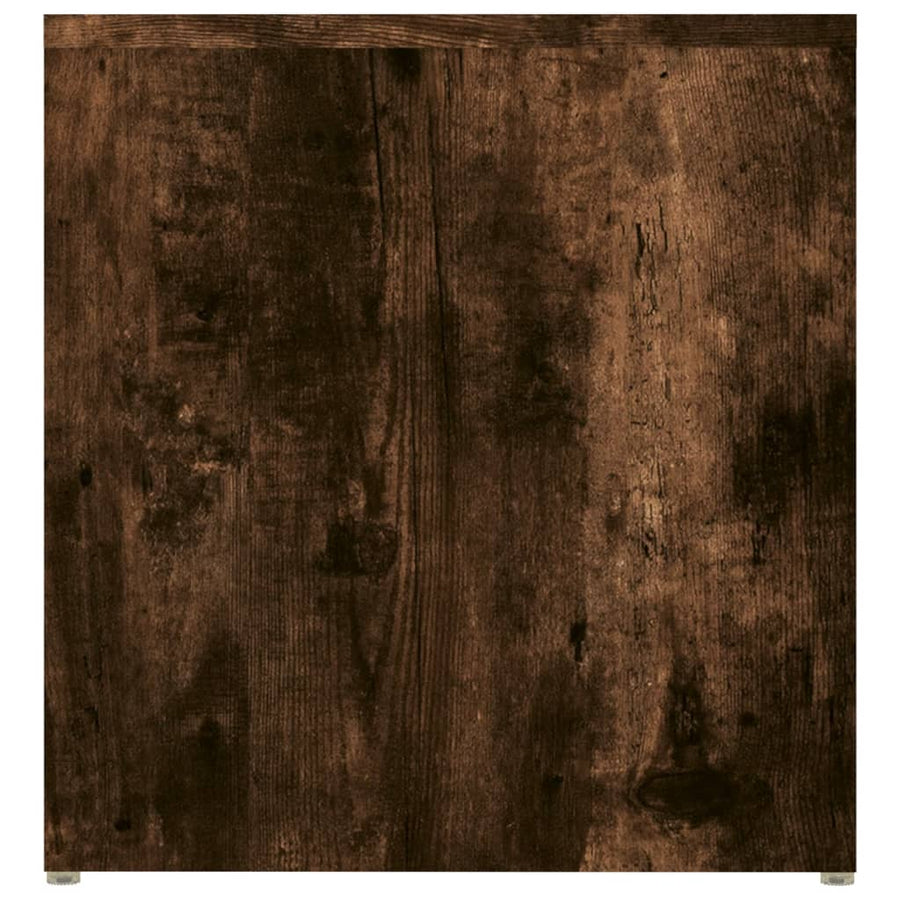 Bijzettafel 59X36X38 Cm Bewerkt Hout Kleurig Gerookt eiken