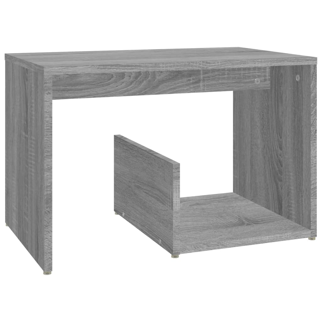 Bijzettafel 59X36X38 Cm Bewerkt Hout Eikenkleurig Grijs sonoma