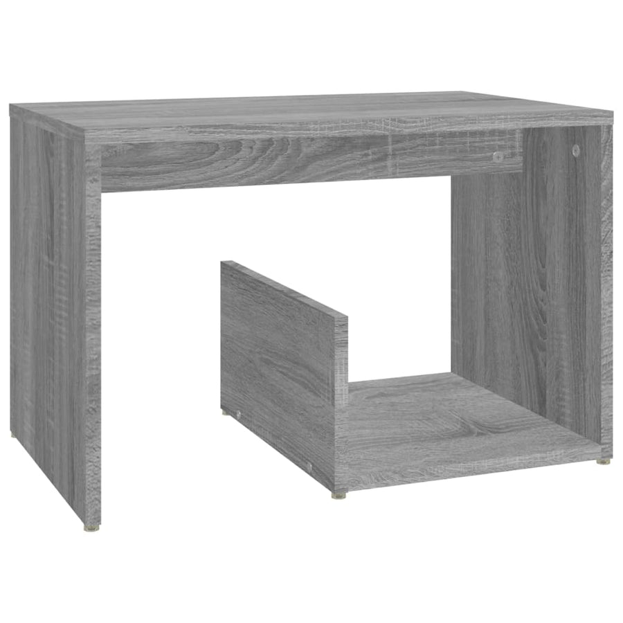 Bijzettafel 59X36X38 Cm Bewerkt Hout Eikenkleurig Grijs sonoma