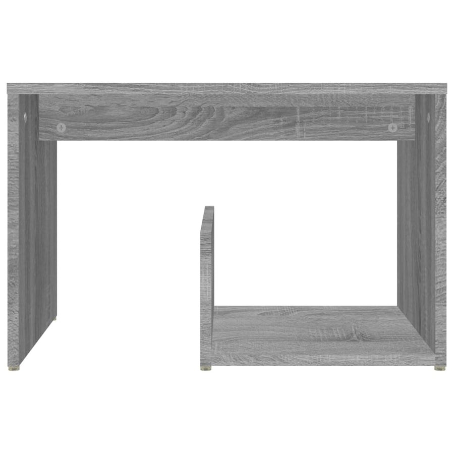 Bijzettafel 59X36X38 Cm Bewerkt Hout Eikenkleurig Grijs sonoma