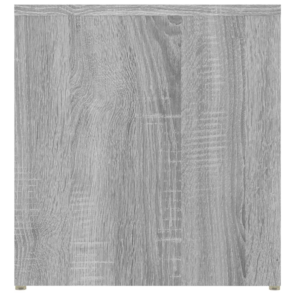 Bijzettafel 59X36X38 Cm Bewerkt Hout Eikenkleurig Grijs sonoma