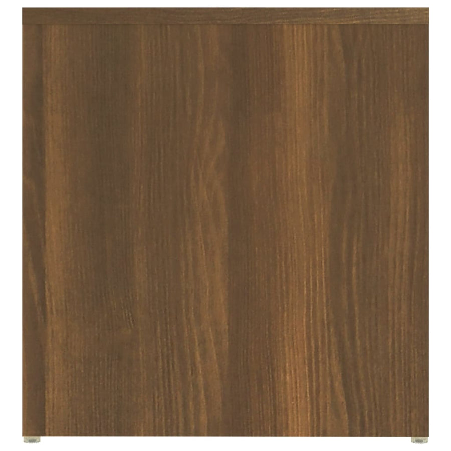 Bijzettafel 59X36X38 Cm Bewerkt Hout Bruin Eikenkleur Bruineiken