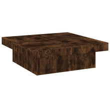 Salontafel 90X90X28 Cm Bewerkt Hout Kleurig Gerookt eiken
