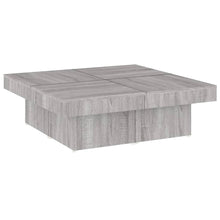 Salontafel 90X90X28 Cm Bewerkt Hout Eikenkleurig Grijs sonoma