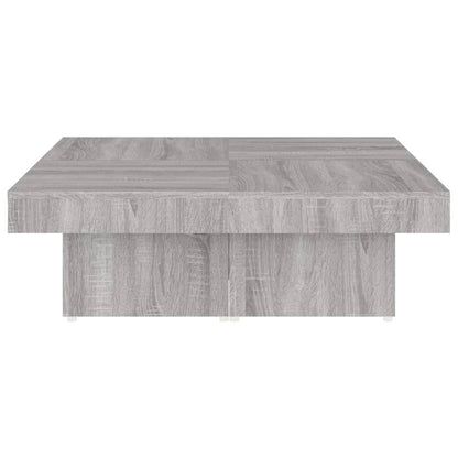 Salontafel 90X90X28 Cm Bewerkt Hout Eikenkleurig Grijs sonoma