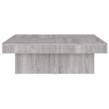 Salontafel 90X90X28 Cm Bewerkt Hout Eikenkleurig Grijs sonoma