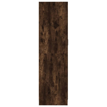 Kledingkast 82,5x51,5x180 cm bewerkt hout gerookt eikenkleurig