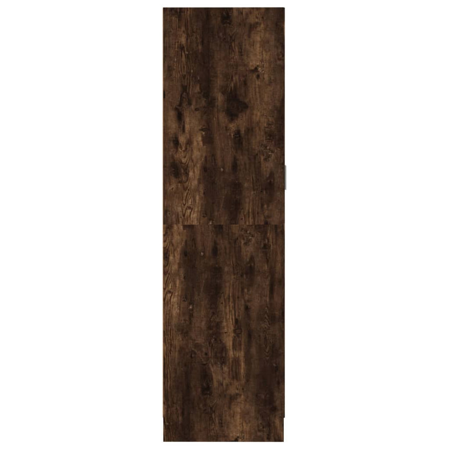 Kledingkast 82,5x51,5x180 cm bewerkt hout gerookt eikenkleurig