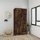 Kledingkast 82,5x51,5x180 cm bewerkt hout gerookt eiken