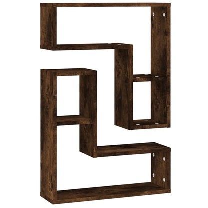 Wandschappen 2 St 50X15X50 Cm Bewerkt Hout Gerookt Eikenkleurig
