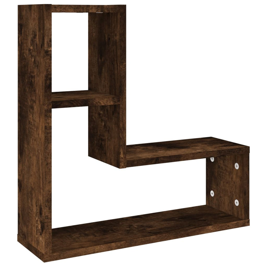 Wandschappen 2 St 50X15X50 Cm Bewerkt Hout Gerookt Eikenkleurig