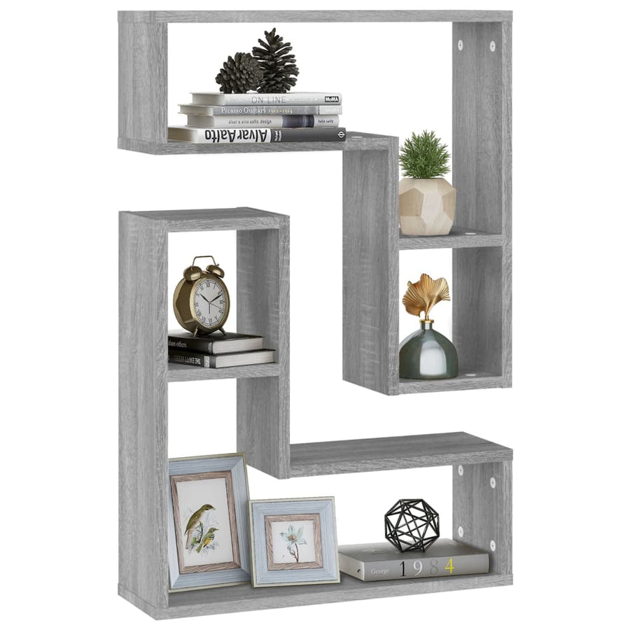 Wandschappen 2 St 50X15X50 Cm Bewerkt Hout Grijs Sonoma Eiken