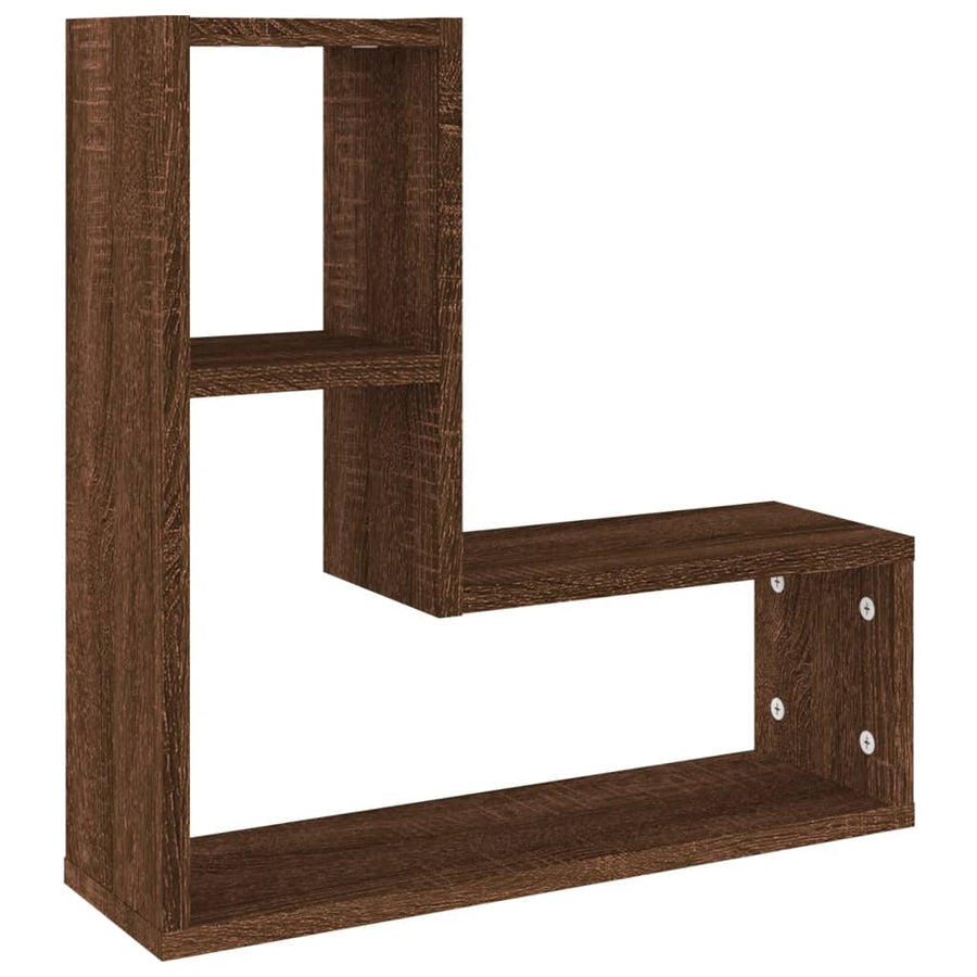 Wandschappen 2 St 50X15X50 Cm Bewerkt Hout Bruin Eikenkleur