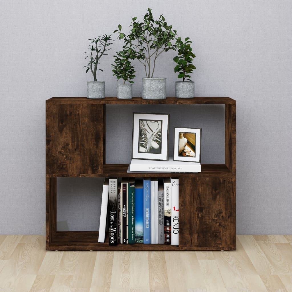 Boekenkast/Kamerscherm 80X24X63 Cm Kleurig Gerookt eiken