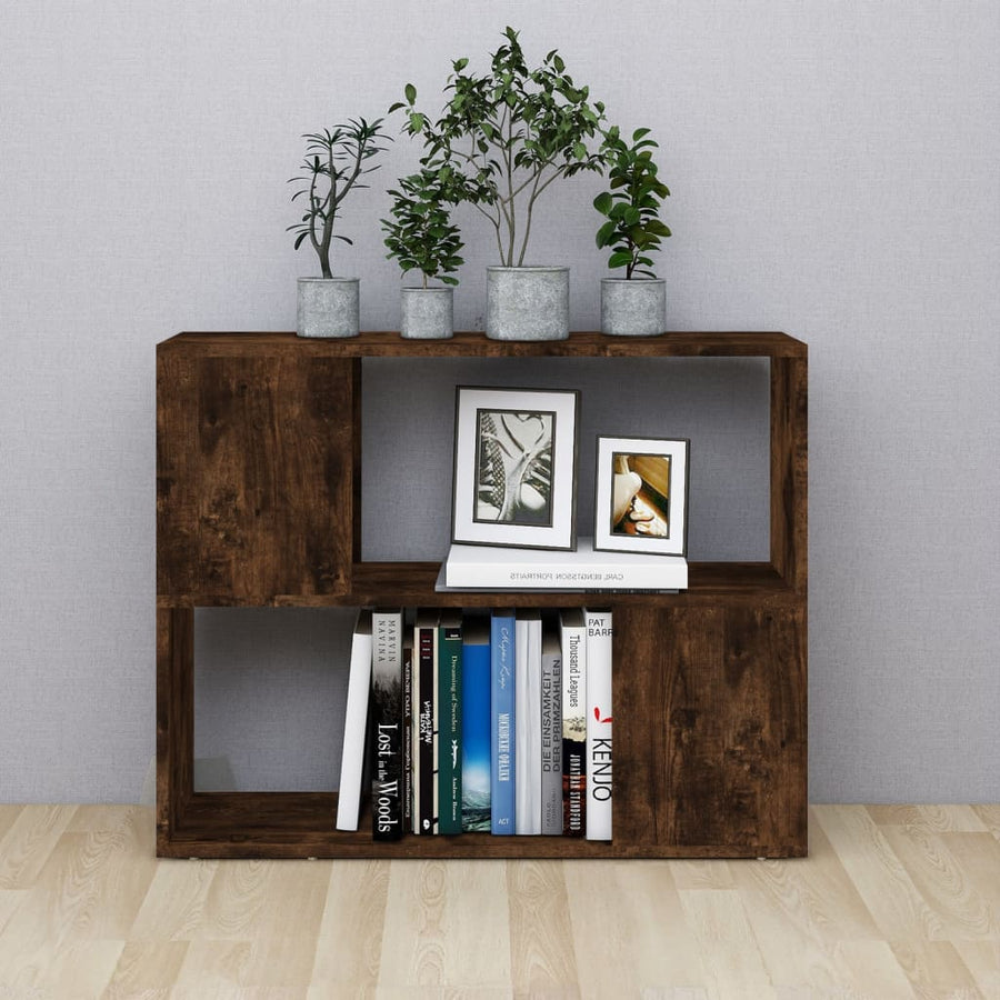 Boekenkast/Kamerscherm 80X24X63 Cm Kleurig Gerookt eiken