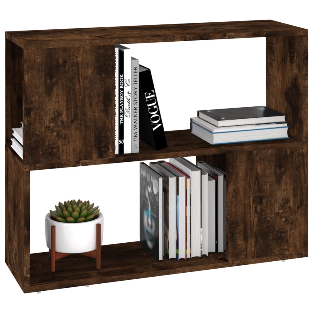 Boekenkast/Kamerscherm 80X24X63 Cm Kleurig Gerookt eiken
