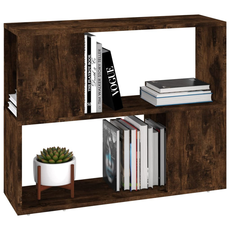 Boekenkast/Kamerscherm 80X24X63 Cm Kleurig Gerookt eiken