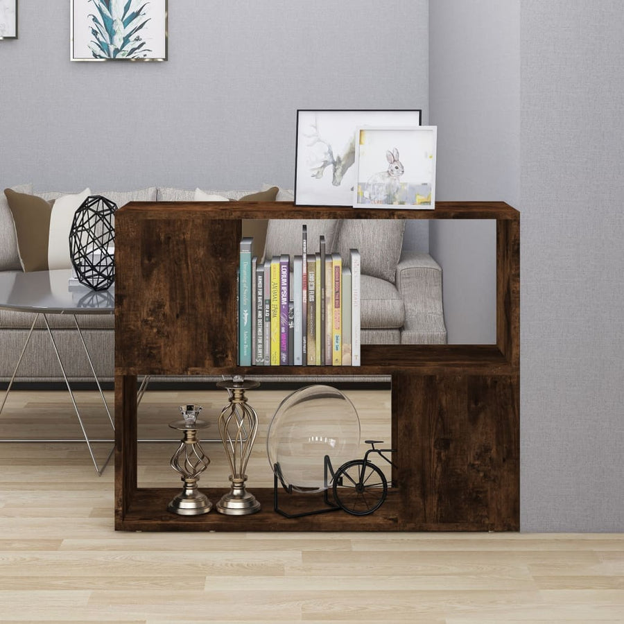 Boekenkast/Kamerscherm 80X24X63 Cm Kleurig Gerookt eiken