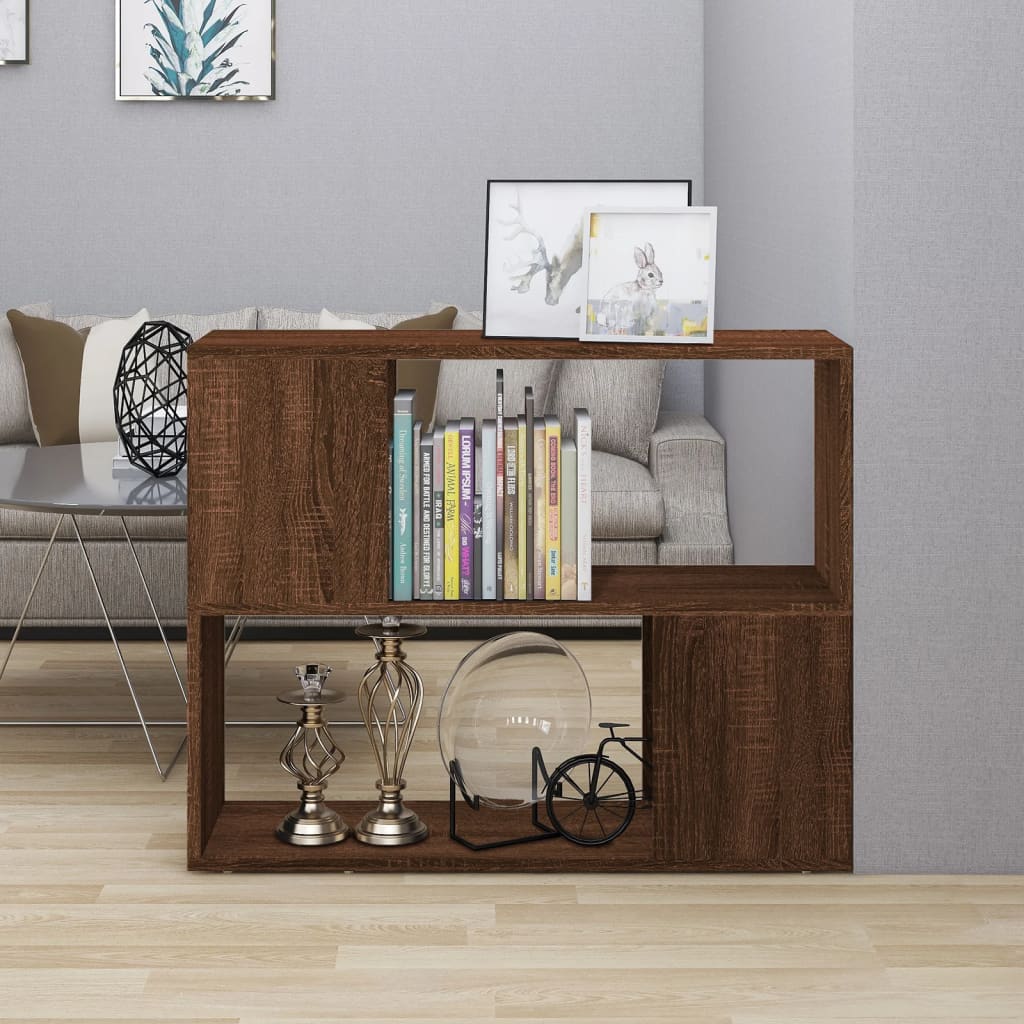 Boekenkast/Kamerscherm 80X24X63 Cm Bruin Eikenkleur Bruineiken
