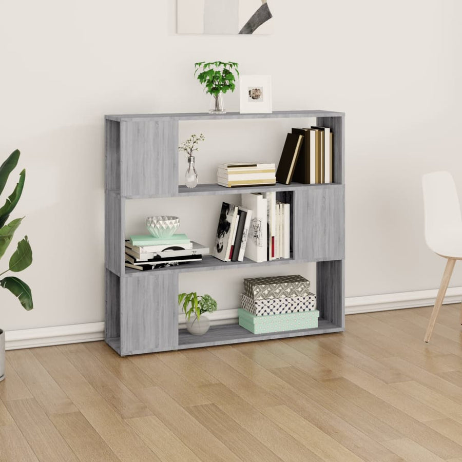 Boekenkast/Kamerscherm 00X24X94 Cm Eikenkleurig Grijs sonoma