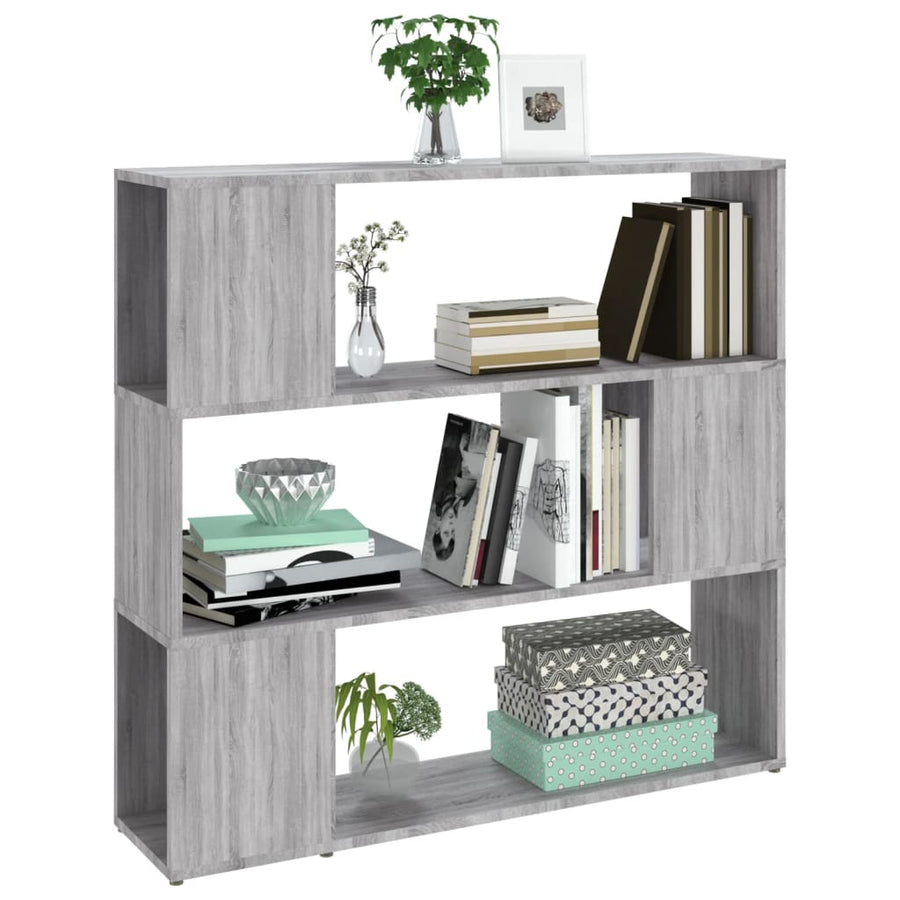Boekenkast/Kamerscherm 00X24X94 Cm Eikenkleurig Grijs sonoma