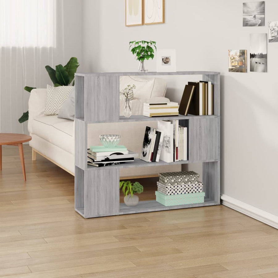 Boekenkast/Kamerscherm 00X24X94 Cm Eikenkleurig Grijs sonoma