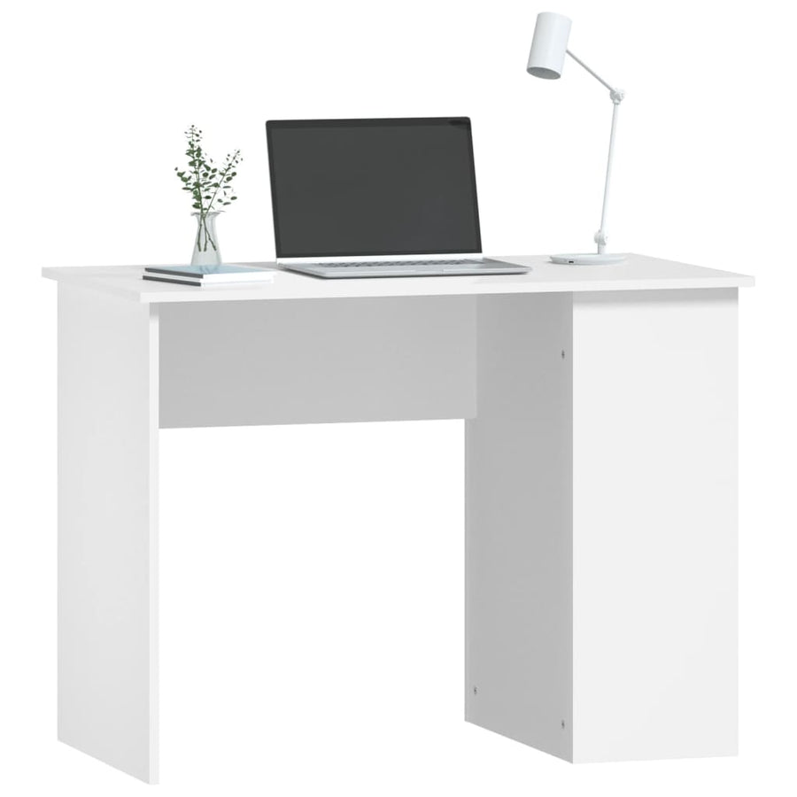 Bureau 100X55X75 Cm Bewerkt Hout Wit