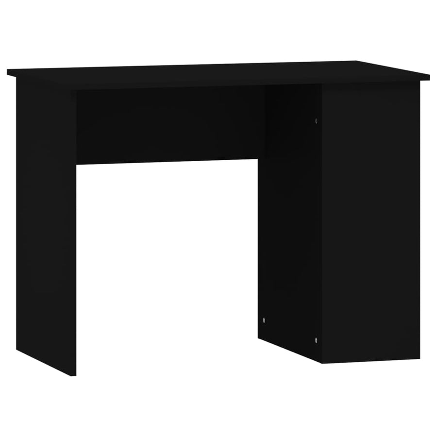 Bureau 100X55X75 Cm Bewerkt Hout Zwart