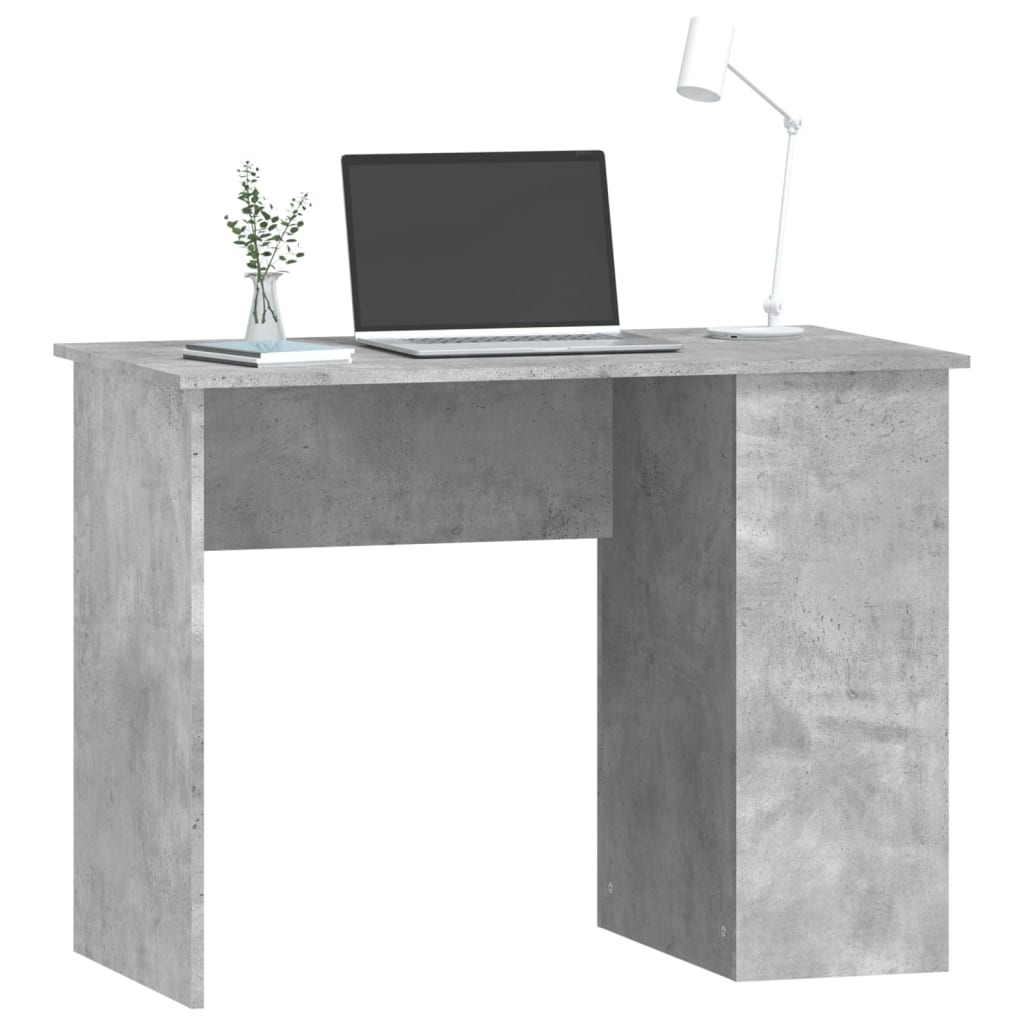 Bureau 100X55X75 Cm Bewerkt Hout Betongrijs