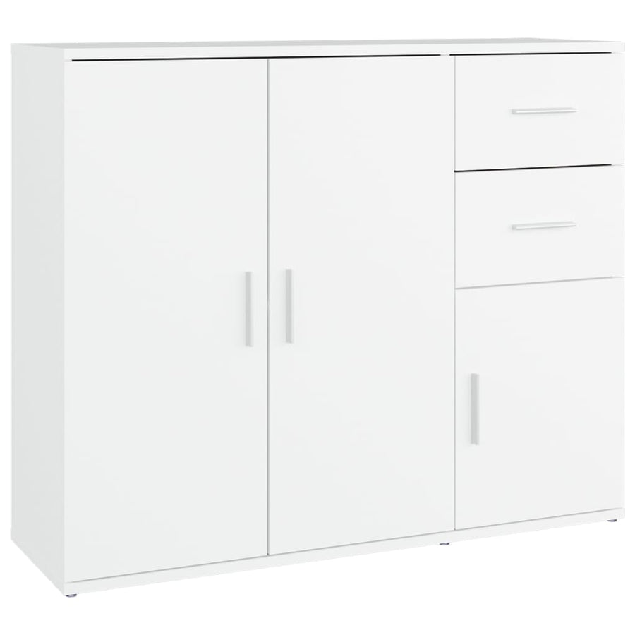 Dressoir 91x29,5x75 cm bewerkt hout wit Wit